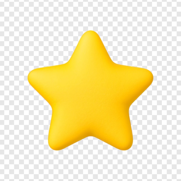 Gelbes 3D-Stern-Symbol
