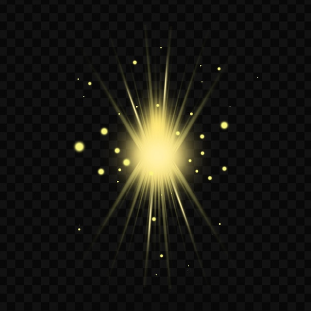 gelbes leuchtendes Licht Ausbruch Explosion