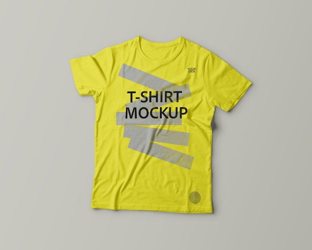 Gelbes T-Shirt-Mockup