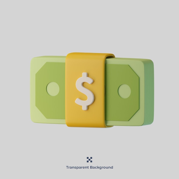 Geld 3D-Symbol Illustration