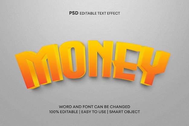Geld 3D-Texteffekt