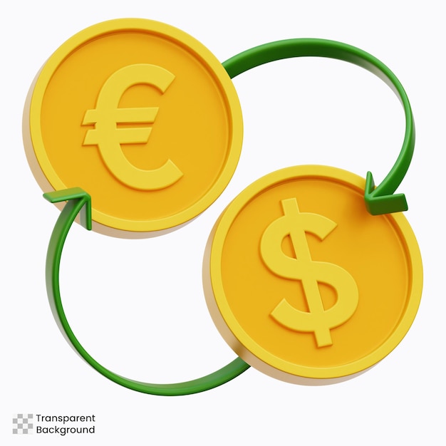 Geldwechsel 3D-Ikonen-Illustration