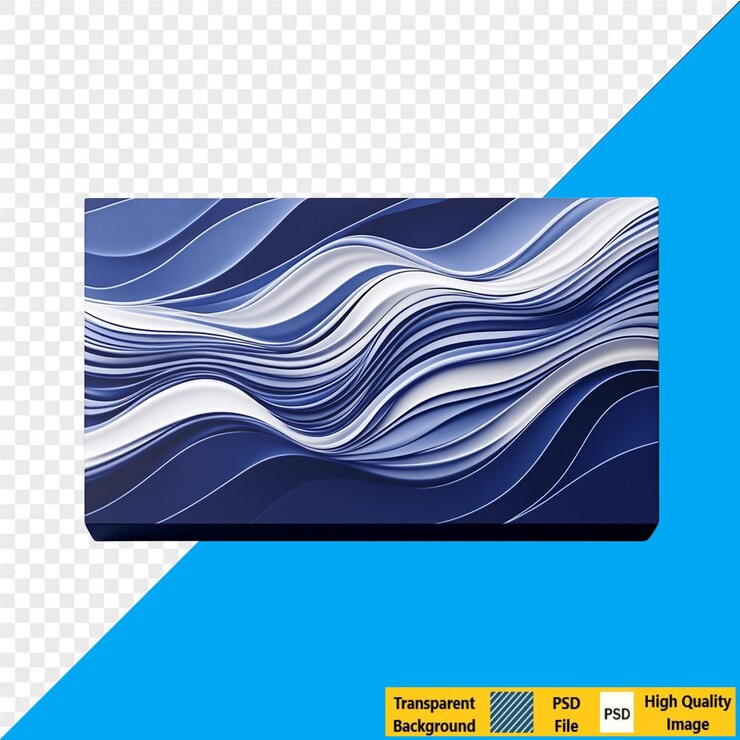 PSD gelombang biru abstrak