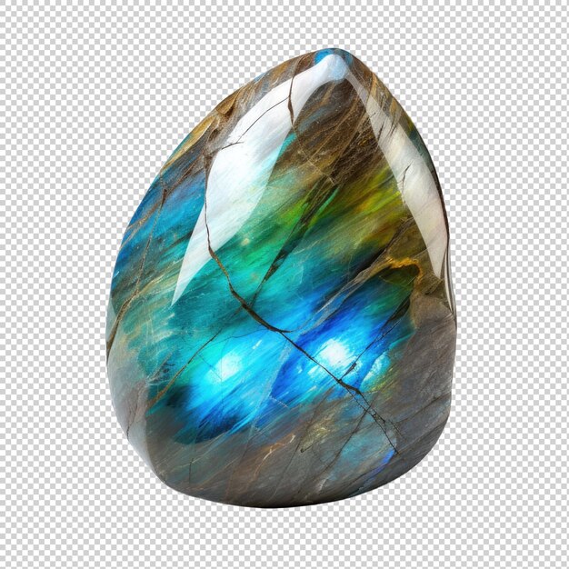 Gemme De Labradorite Isolée Sur Un Fond Transparent Ia Générative