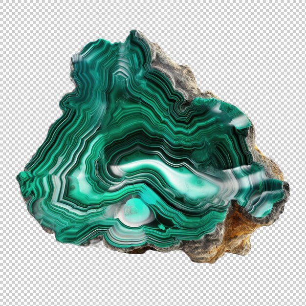 Gemme De Malachite Isolée Sur Un Fond Transparent Ia Générative