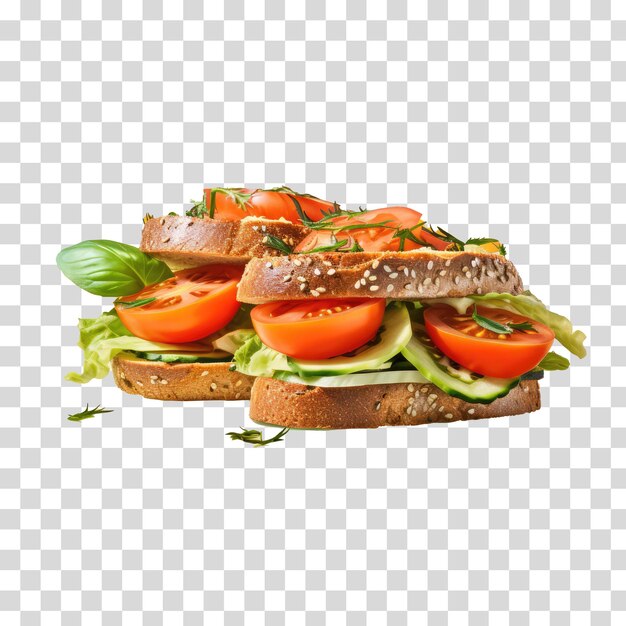 PSD gemüse-sandwich auf durchsichtigem hintergrund vektor-illustration