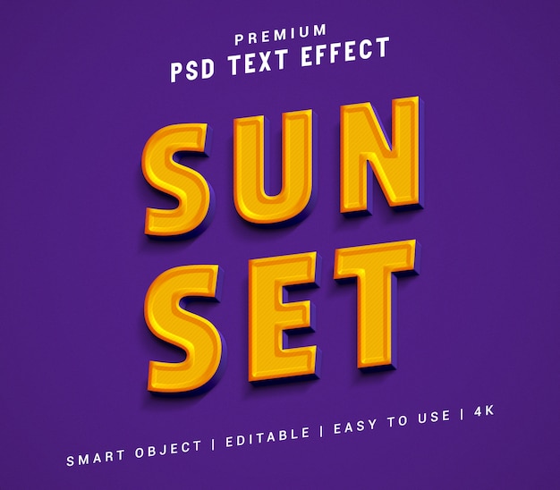 Generador de efectos de texto Sun Set