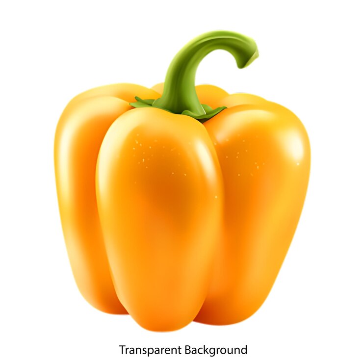 PSD generador de imágenes de fondo transparente con pimienta de campana naranja