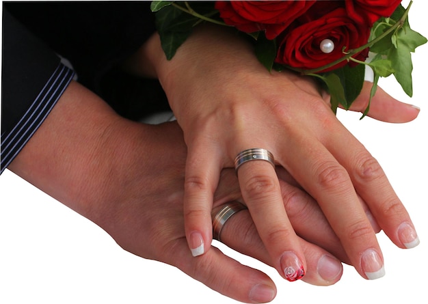 Generalmente se usa un anillo de bodas en el cuarto dedo.