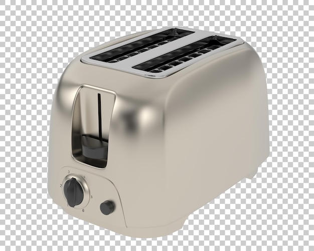 Generischer toaster auf transparentem hintergrund 3d-darstellung