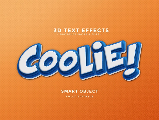 Genial estilo de efecto de texto 3d editable
