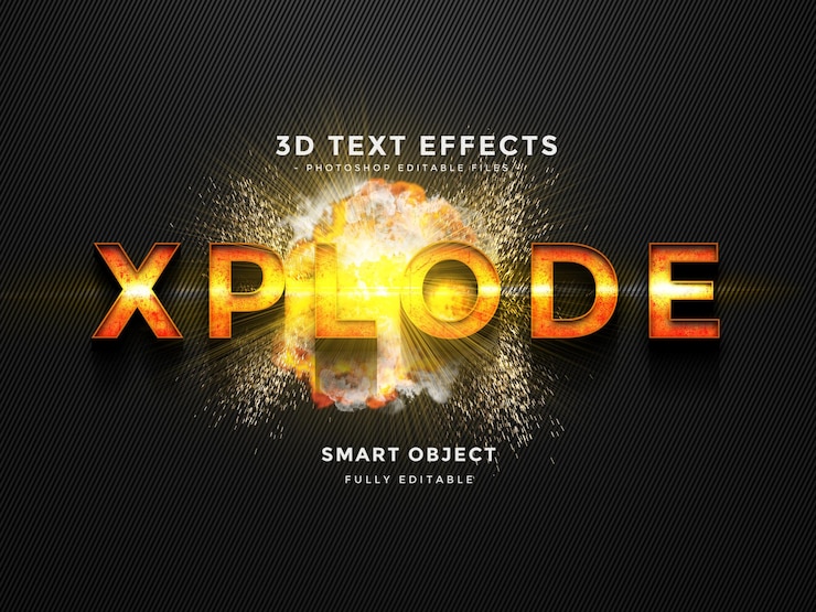 PSD genial estilo de efecto de texto 3d editable