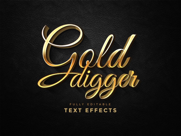 Genial estilo de efecto de texto 3d editable