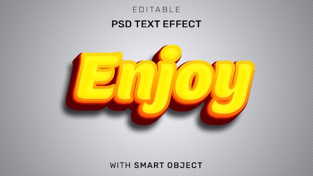 genieße den texteffekt premium psd