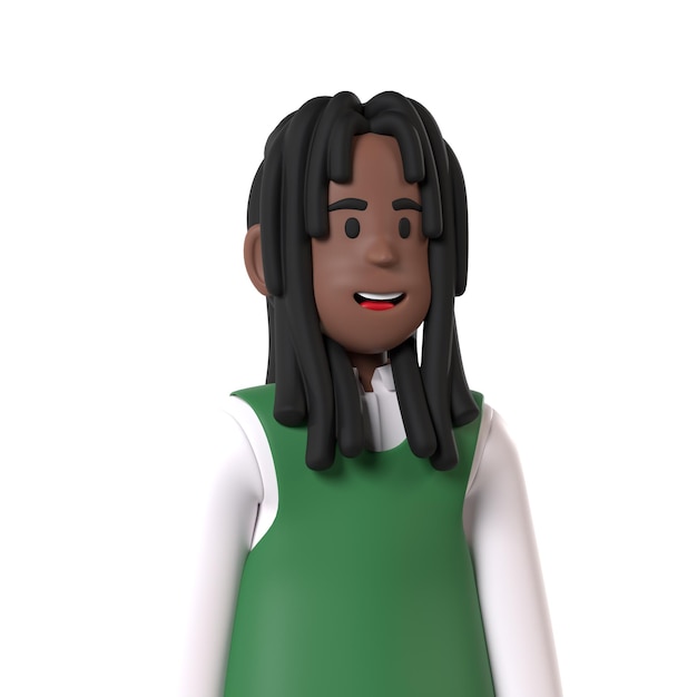 Gente africana personaje de Avatar en 3D