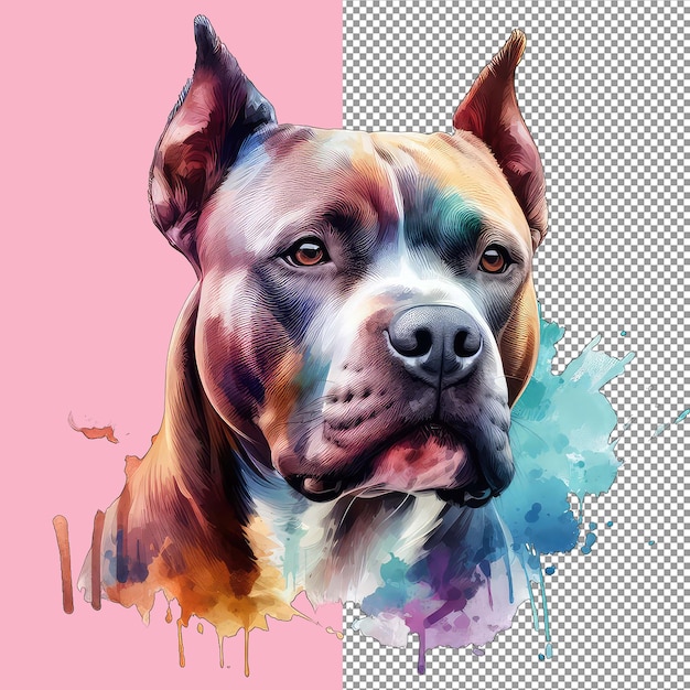 PSD gentle_pitbull_illustrationpng