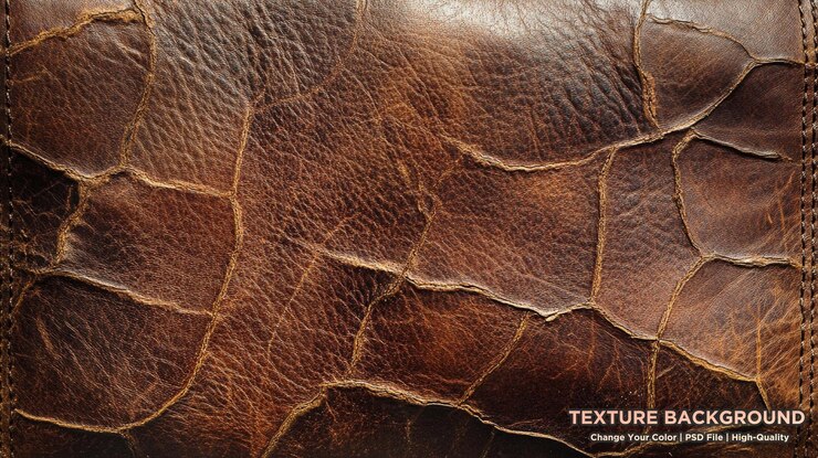 PSD genuino cuero marrón oscuro natural textura viejo cuero vintage real útil como fondo