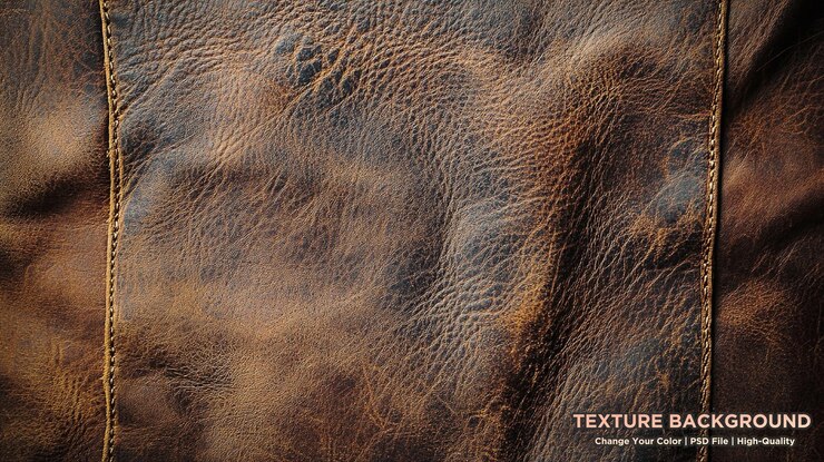 PSD genuino cuero marrón oscuro natural textura viejo cuero vintage real útil como fondo