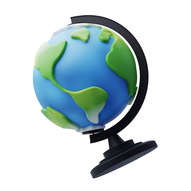 Geographie-Erdkugel auf blauem Bildungs- und Geschäftskonzept