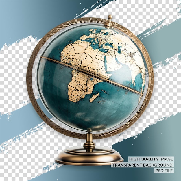 PSD geographischer globus 3d png clipart transparenter isolierter hintergrund