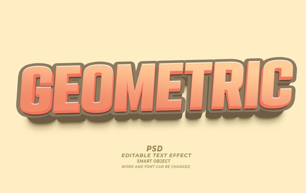 Geometic PSD 3D Editable Text Effect
