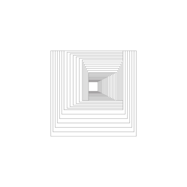 PSD geometric tunnel perspective