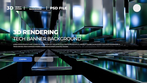 Geometrie-Hintergrund der 3D-Rendering-Technologie