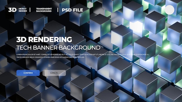 Geometrie-Hintergrund der 3D-Rendering-Technologie