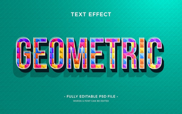 Geometrische Formen entwerfen Texteffekt