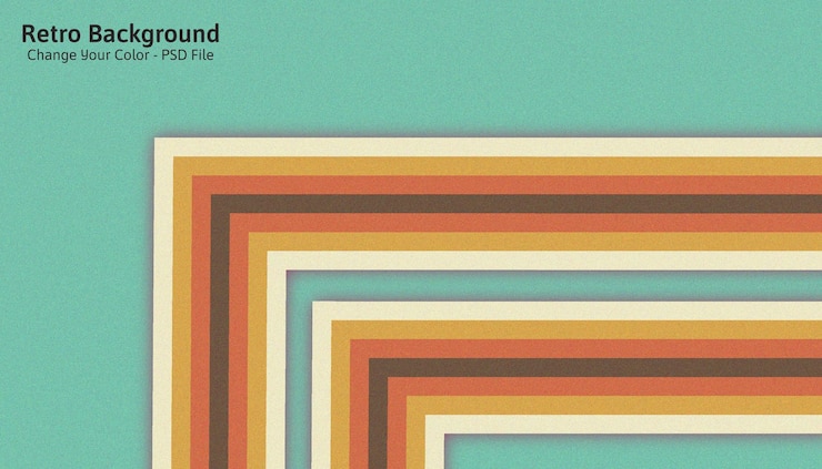 PSD geometrische vintage retro-hintergrund editierbare farbe