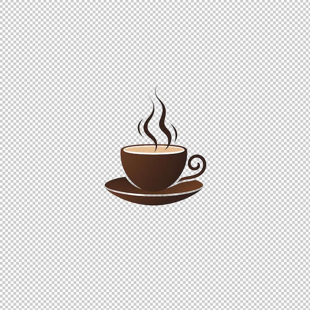 PSD geometrisches logo kaffee isoliert hintergrund isol