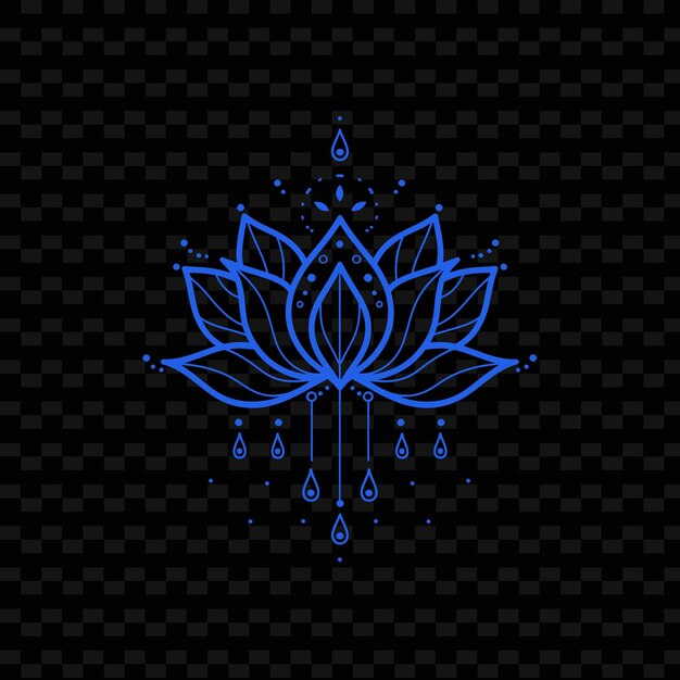 PSD geometrisches lotus-symbol-logo mit dekorativem kreativem vektordesign der naturkollektion