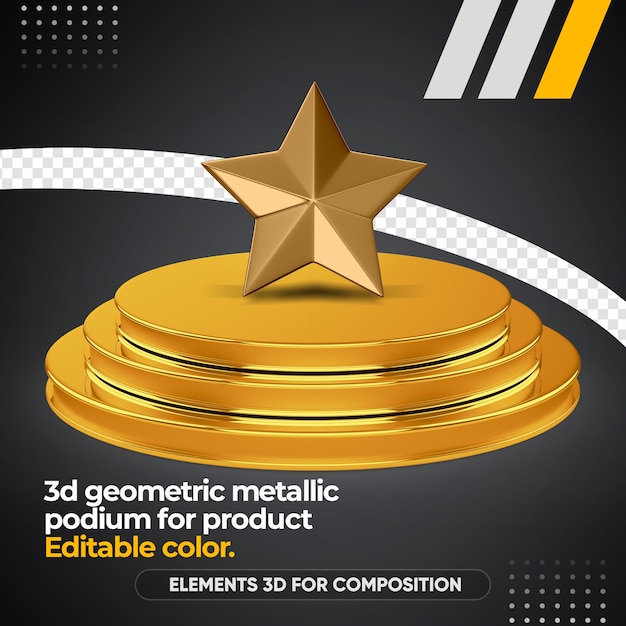 Geometrisches Podium für Produkt isoliert