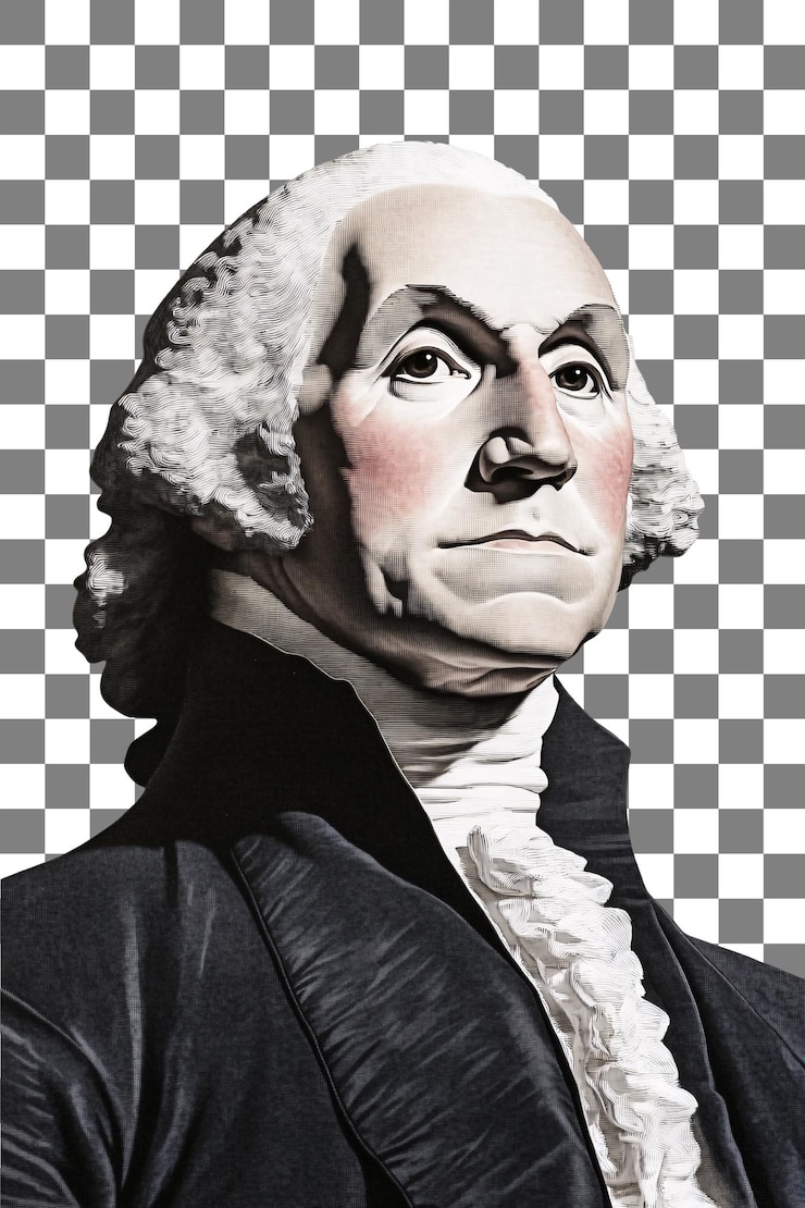 PSD george washington isoliert auf durchsichtigem hintergrund für ausgeschnitten