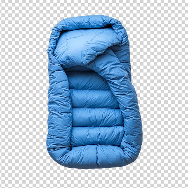 gepackter Schlafsack isoliert auf weißem Hintergrund