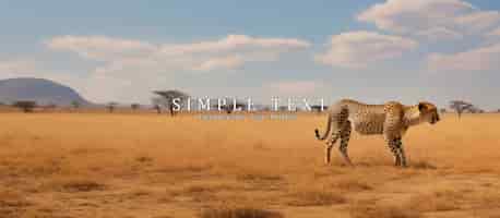 PSD gepard verfolgt seine beute in der savanne