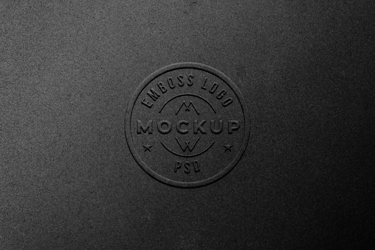 Geprägtes Logo Mockup PSD-Vorlage
