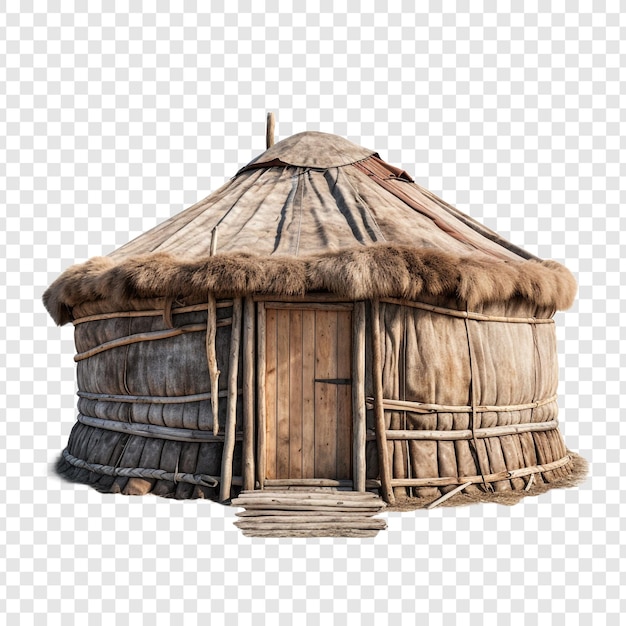 PSD ger mongolian yurt house aislado en un fondo transparente