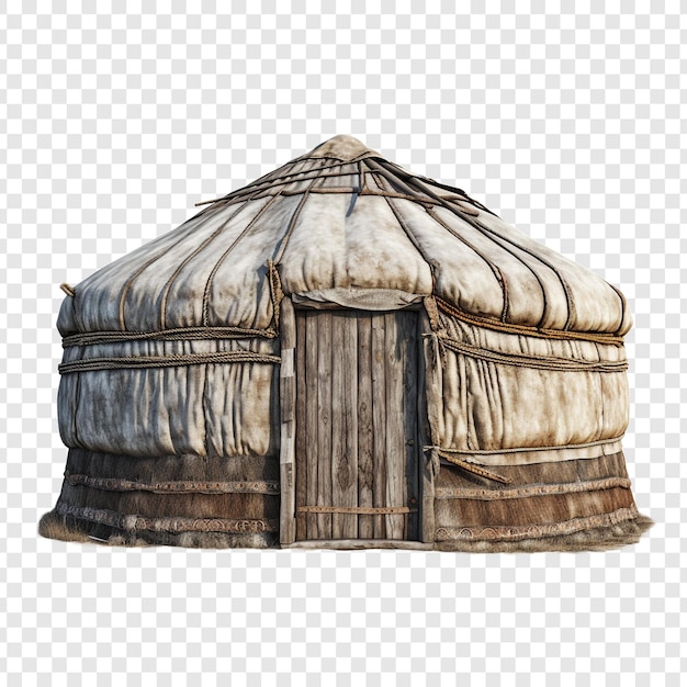 Ger mongolian yurt house isolado em fundo transparente