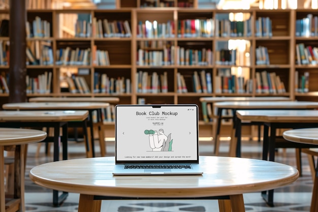 Gerät und Bücher in Bibliotheksmodellen