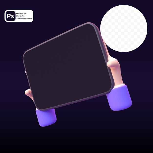 Gerätetelefon in 3D-Rendering für grafische Asset-Webpräsentationen oder andere