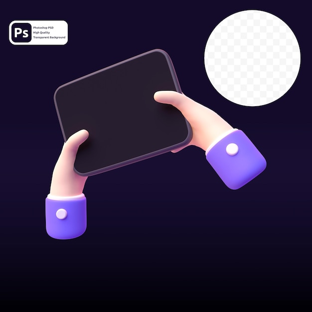 Gerätetelefon in 3D-Rendering für grafische Asset-Webpräsentationen oder andere