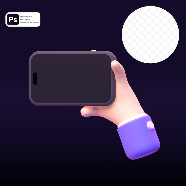 Gerätetelefon in 3D-Rendering für grafische Asset-Webpräsentationen oder andere