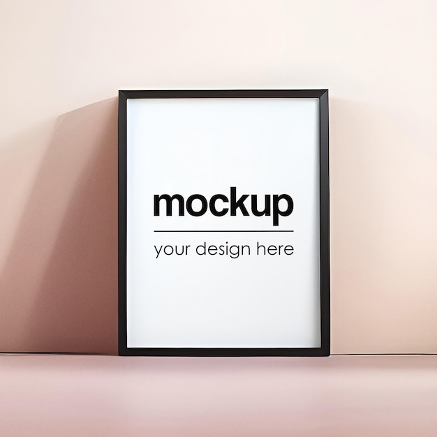 Gerahmte Poster-Mockup-PSD-Grafik-Showcase-Vorlage, realistische 3D-Innendarstellung