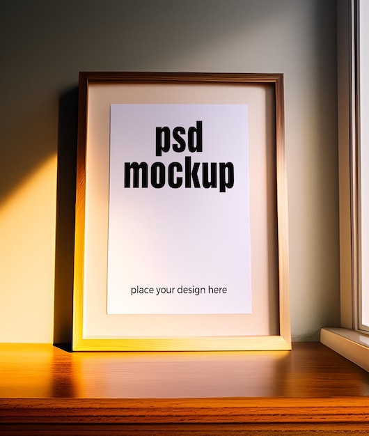 Gerahmtes kunstwerk mockup poster showcase 3d realistischer render-fotorahmen