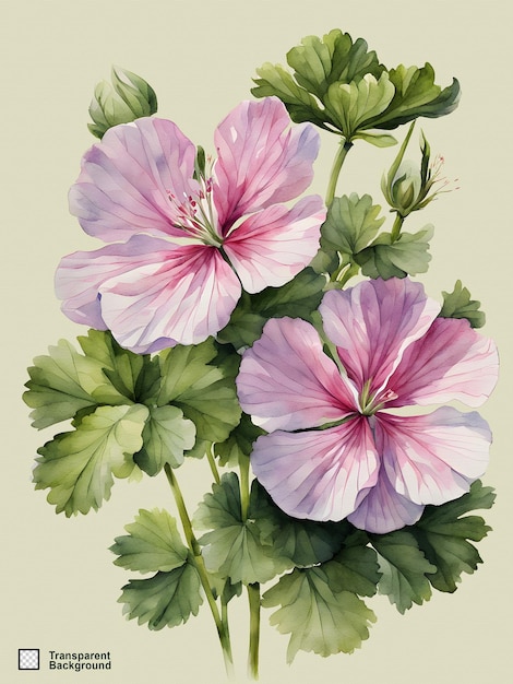 Geranium-wasserfarbe