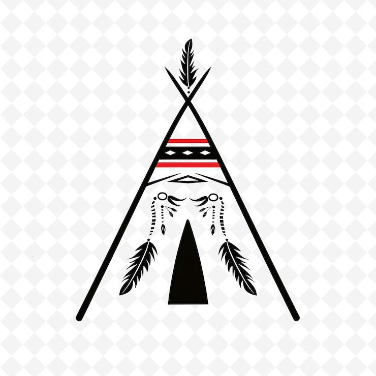 PSD gerbang teepee png dengan gerbang dekorasi pernikahan penduduk asli amerika adalah desain seni abstrak kreatif