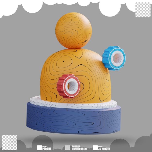 Gerente de negocios de ilustración 3D 2