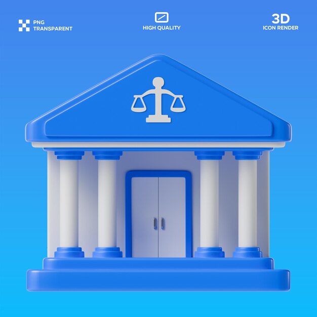Gerichtsgebäude der PSD 3D-Bildung
