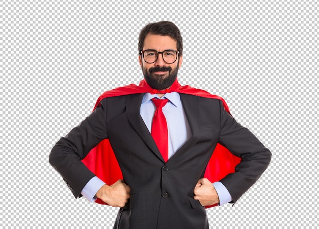 Geschäftsmann gekleidet wie Superheld